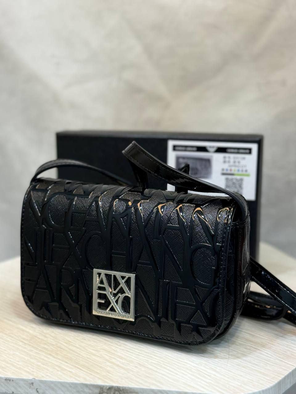 Armani Exchange Silver Crossbody Bag – A|X Logo Design