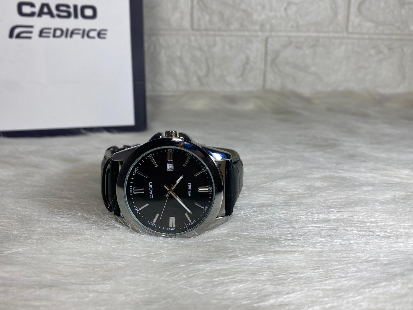 Casio Black Leather Classic Watch