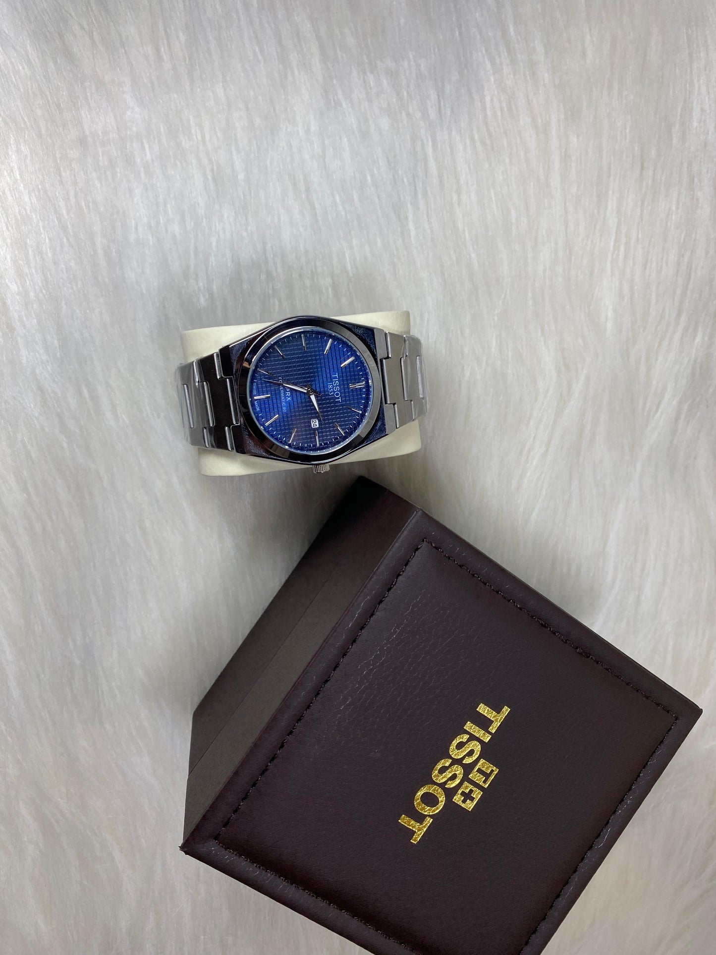 Tissot Gentleman Blue Dial Stainless Steel Watch – Elegance in Every Detail