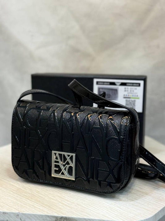 Armani Exchange Silver Crossbody Bag – A|X Logo Design