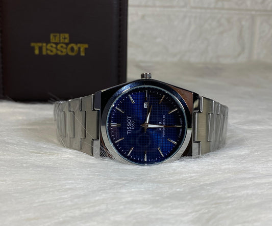 Tissot Gentleman Blue Dial Stainless Steel Watch – Elegance in Every Detail