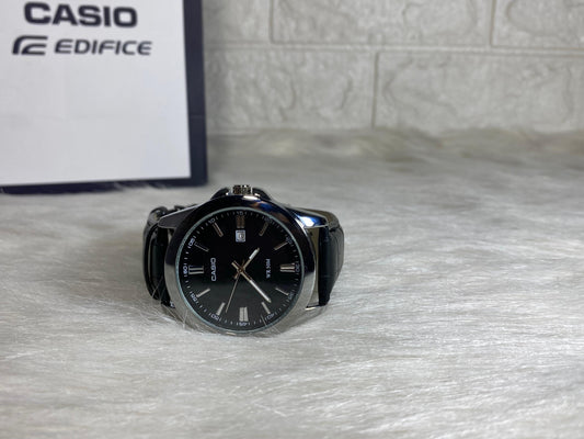 Casio Black Leather Classic Watch