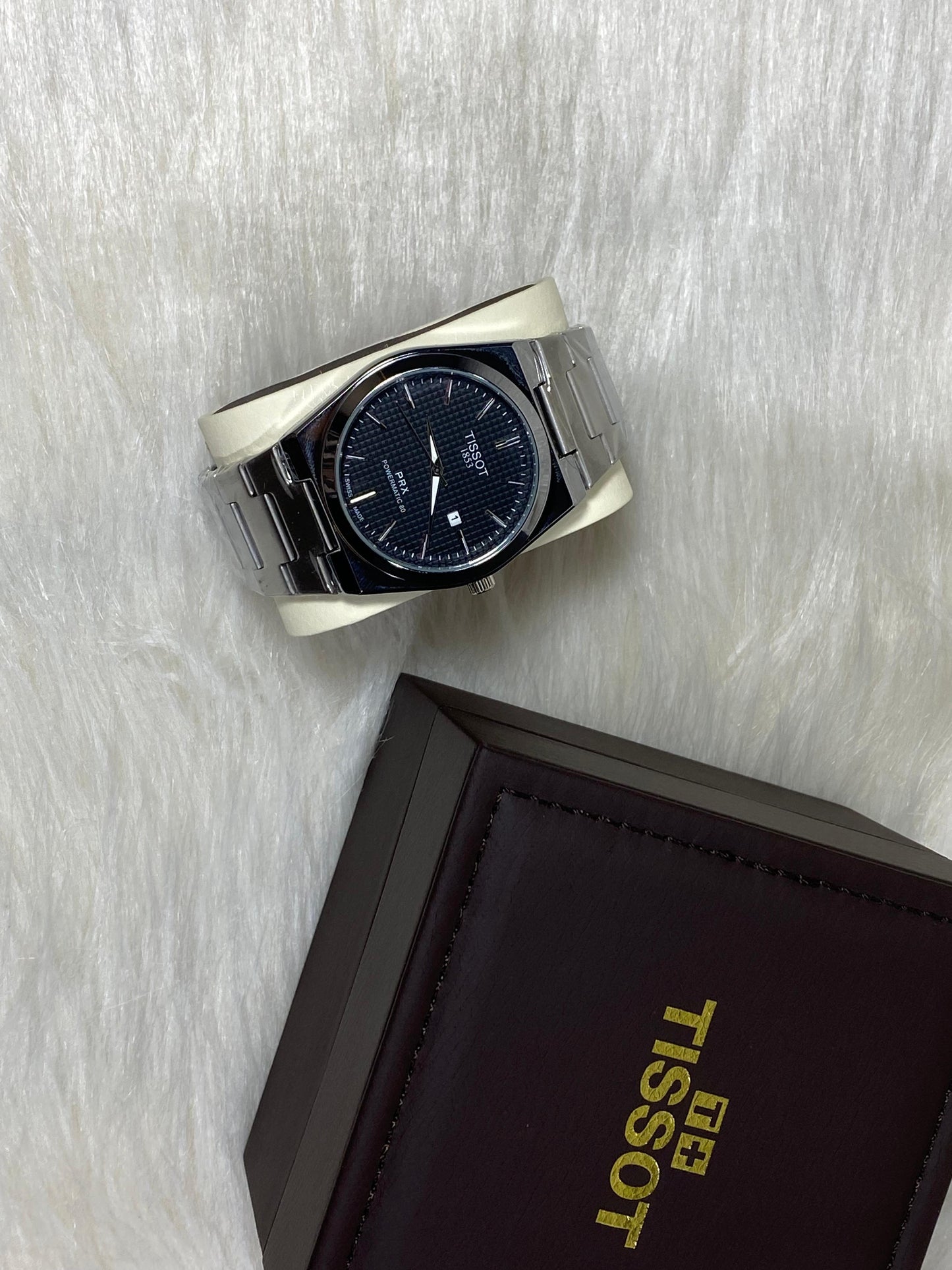 Tissot PRX Black Dial Stainless Steel Watch – Modern Swiss Elegance