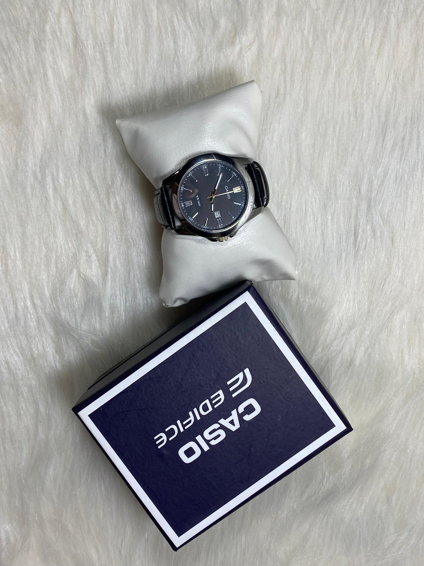 Casio Black Leather Classic Watch
